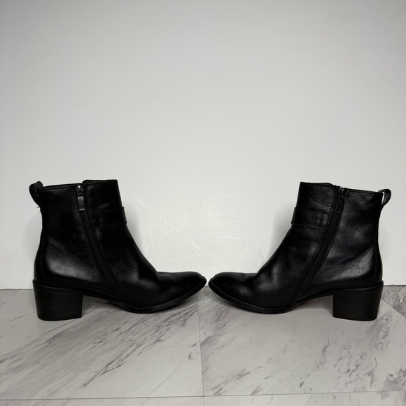 Paul Green Vanessa Buckle Black Leather Bootie 5 / 7.5 - Picture 5 of 15